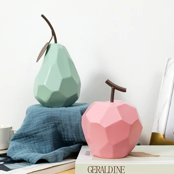Smole origami jabolko hruška okraski sodoben minimalističen slog dnevna soba decora model soba mehko okraski sadje figurice