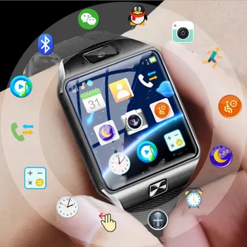 DZ09 Ženske Bluetooth Klic Moda Busiess Pametno Gledati Android pametne ure Moških Glasbe Subwoofer 2G Kartice SIM Reloj Pametne Ure
