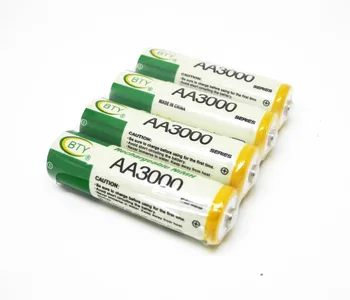12pcs/veliko BTY AA 3000Series 1,2 V 850mAh Quanlity Polnilne Baterije BTY AA NI-MH 1,2 V Polnilne Baterije 2A