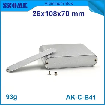 Aluminij okvir ohišje ohišje v srebrni barvi praškom lepo površje, ki fit PCB velikost 23x98mm