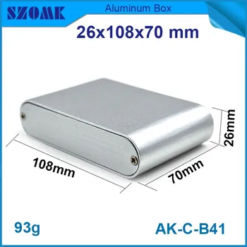 Aluminij okvir ohišje ohišje v srebrni barvi praškom lepo površje, ki fit PCB velikost 23x98mm