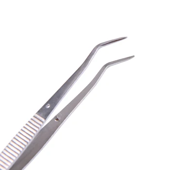 1pcs Zobni Plier iz Nerjavečega Jekla Pinceta Nazobčan Ukrivljen Zobni Kirurški Instrumenti Strokovne Zobozdravstvene Orodje