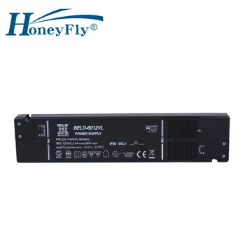 HoneyFly 5pcs Patentirani Super Slim LED Driver 60 W 12V AC DC Napajalnik, Stalna Napetost Napajanje Napajanje 110V-250V
