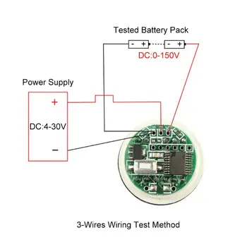 Digitalni Napetost Baterije Indikator 2/3 Žice DC 0-150V 12V/24V/60V/96V Električne energije Ostala Tester za baterije Litij-Svinčevi