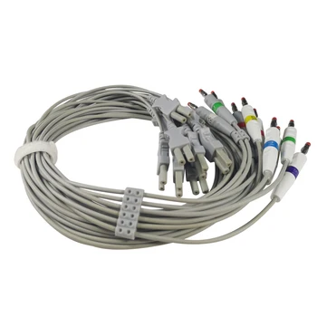 EKG Kabel 10 Vodijo Žice Multi Povezavo EKG Bolnika Vodi Žice 10 Vodi, Banana 4.0 za GE Marquette Hellige 38401816