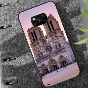 Kulise Notre Dame de Paris Telefon primeru Zajema Trup Za Xiaomi Mi A2 A3 8 9 9T Opomba 10 Mp Pro Lite črni Pokrov Luksuzni Nazaj