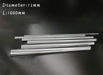 6pcs 12 mm kaljeno linearni gred Dia 12 mm - velikosti 1000 mm Chrome Natančnost Utrjene Palico gred Linearni Krog