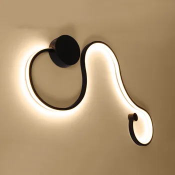 Ustvarjalne Linearni Stenske Svetilke za Spalnico Postelji v Ozadju Doma Dekoracijo Nordijska Oblikovalec Dnevna soba Hotel LED Stenska Luč