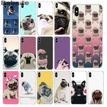 Babaite Srčkan Živali Pug Dog luksuzni primeru coque fundas za iPhone 8 7 6 6S Plus X XS MAX 5 5S SE XR primerih pokrov