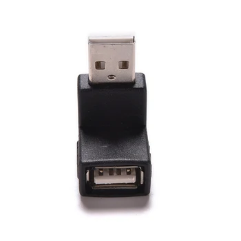 Novo 1Pcs Up pravim Kotom USB 2.0 Adapter Kota 90 Stopinj USB 2.0 A Moški Ženski Adapter Connecter Za Prenosni RAČUNALNIK