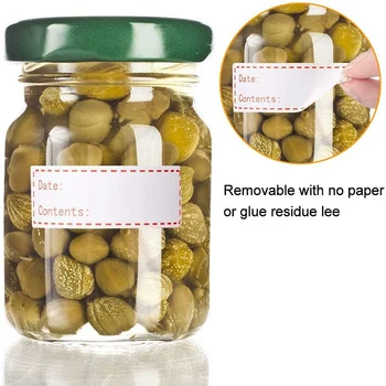 2 Zvitkih, ki Vsebuje 1000 Hrane Datum Roll Nalepke za Steklene Kozarce Zamrznitev Samolepilne Etikete Papirja Rdeče in Modre