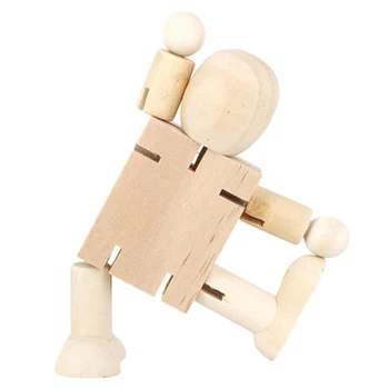 11 cm les človek model vrtec ročno izdelane igrače toddlercognitive roke-na sposobnost uveljavljanja igrače