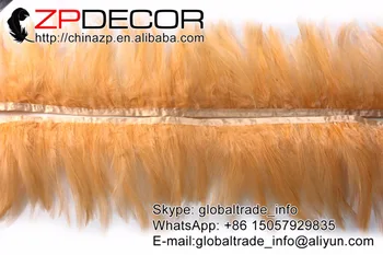 ZPDECOR Tovarni 5-6inch(12.5-15 cm) Handwork Breskev Petelin Hackle Perje Trim Obrti Obleko Dekoracijo