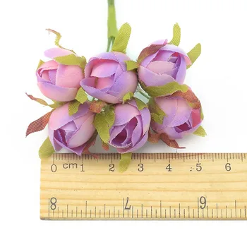 6pcs/veliko Svile Dvignila Umetno Šopek rož Za Poročno Dekoracijo Doma Mariage Flores Poceni Pribor Ponaredek Bud Cvetje
