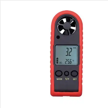 HT-383 senzor Hitrosti Vetra Mini Ročni Digitalni LCD Anemometer hitrost zraka merilnik, merilnik pretoka merilnik vrtljajev anemometro digitale