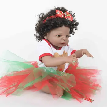 22-palčni Moda Rodi Punčko Neverjetno 55 CM za Celotno Telo, Silikonski Veren Bebe Prerojeni Baby Doll Igrača Za Otroke Rojstni dan, Božič, Darila