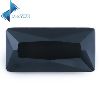 10Pcs 3x7~6x12mm Pravokotnik Oblike, črne Barve CZ Kamen Sintetičnih Gems Briljantno Cut Kubičnih Cirkonij Kamen Za nakit