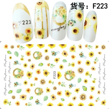 Mešani cvet design tanek lepilni lepoto nalepke za nohte Nail Art okraski Nalepke akril lak za blago orodja F221-226
