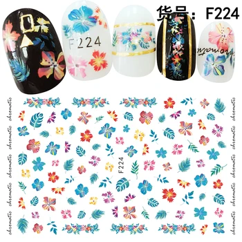 Mešani cvet design tanek lepilni lepoto nalepke za nohte Nail Art okraski Nalepke akril lak za blago orodja F221-226