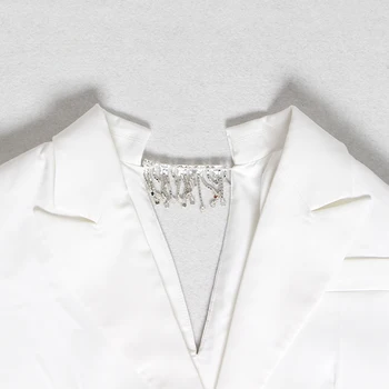 TWOTWINSTYLE Priložnostne Mozaik Diamond Jopič Za Ženske Zarezo Long Sleeve Solid Blazerji Ženskih Modnih Oblačil 2020 Jeseni
