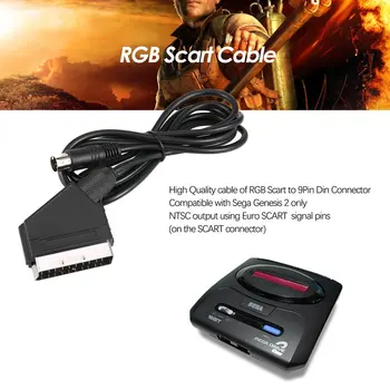 1,8 M/6FT EU različico V-pinski Scart kabel RGB AV Kabli PAL Za Sega Genesis 2 Mega Drive MD 2 Visoke kakovosti
