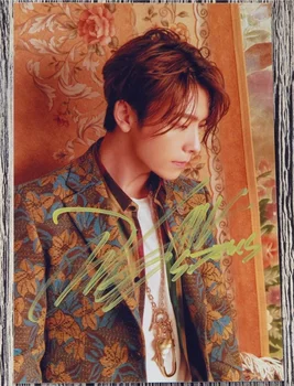 Ročno podpisan S. J Super Junior Lee Dong Hae Donghae autographed foto repackage 6 palcev ping K-POP 042017B
