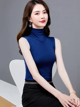Korejski Moda Očesa Tank Zgornji del Ženske Urad Dama Tank Top Short Sleeve Solid Plus Velikost XXXL Majica Črna Oblačila za Ženske
