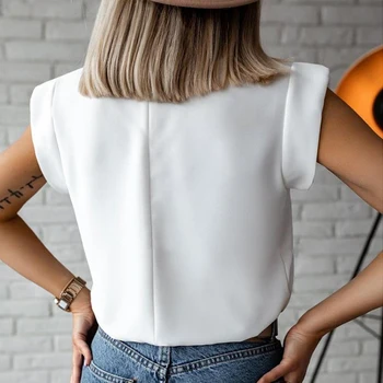 2020 poletje ulica hipster hooded obraz vzorec krog vratu brez rokavov ženske T-shirt vrh