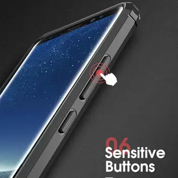 Za Samsung Galaxy S9 S 9 Plus Primeru Ogljikovih vlaken Kritje Popolno Zaščito Primeru Telefon Za Samsung S9+ Pokrov Shockproof Odbijača Lupini