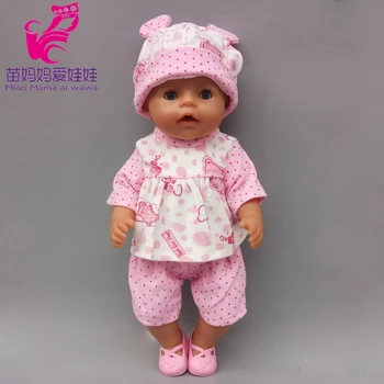 Lutka obleko za 45 cm Lutke Otroka roza obleko za 18