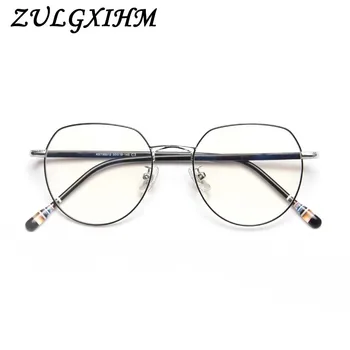 2020 Nove Oblikovalec Ženske Moški Očala, Optično Okvirji Kovinski Krog Očal Okvir Jasno Objektiv Eyeware Črna Srebrna Zlata Oči Stekla