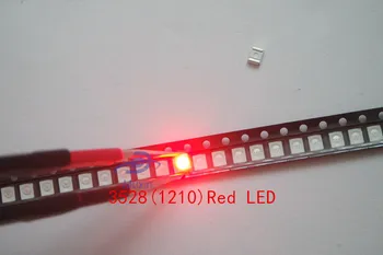 SMD Chip 3528 Rdeča LED 500pcs 20mA 2V plcc2 plcc4 Ultra Svetla Luč, 3-4LM 1210 Površinski SMT Light-Emitting Diode Kroglice Lučka