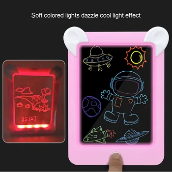 Risanje Rokopis Pad 3D Risanje Čarobno Pad LED Pisanje Odbor Svetlobna Risalno Desko Otroško Puzzle Razvoj Možganov Igrača