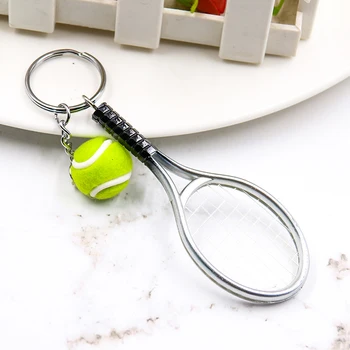 Mini Golf Lopar Žogo Obesek Keychain Key Ring Ustvarjalne Kovinski Obesek Tenis Obesek Za Ključe, Športni Klubi Nakit Darilo Debelo