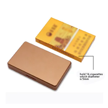 Zlato Aluminijeve Zlitine Cigaret Primeru Kovinski Cigarete Škatla za Shranjevanje 5mm Premera 16 Palice