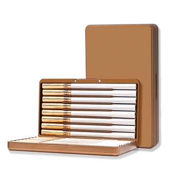 Zlato Aluminijeve Zlitine Cigaret Primeru Kovinski Cigarete Škatla za Shranjevanje 5mm Premera 16 Palice