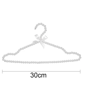 10 Pack Biserne Kroglice Plastičnih Elegantna Modna Oblačila Obešalniki Standard Obešalniki za Odrasle in Otroke(Bela)
