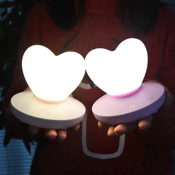 USB, Baterije za Ljubezen, Srce LED Night Light Touch Kontrole namizne Svetilke Doma Dekor Novo prispejo