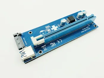 Riser 007s USB 3.0 PCI-E Riser PCI Express 1X 4x 8x 16x razširitveno napravo vmesniško Kartico SATA 15pin Napajanje za Antminer Bitcoin Rudar