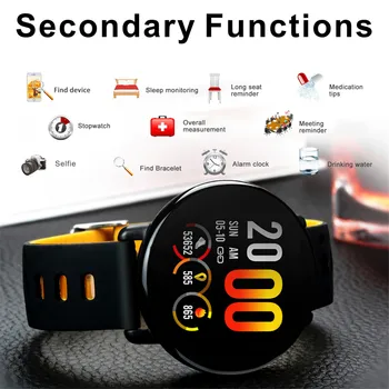 HIPERDEAL pametno gledati K1 Smartwatch Barvni Obroč Krvni Tlak Spanja Spremljanje Klic Šport Meter Korak