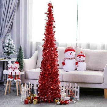 Umetno Božično Drevo Zložljive Zložljive Barve Božično Drevo Xma Okraski Za Božično Dekor NE Svetijo Stranka Dekor