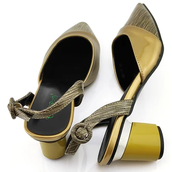 Zlata Poroka Afriške Čevlji Brez Vrečko Ujemanje Določeno Novost Italijanski Čevlji Nigerijski Čevlji Mogoče Večer Z Vrečko Nizke Copate