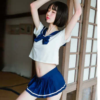 Mornar Šolsko Uniformo Ženske Japonski Slog Študent Seksi Anime Cosplay Kawaii Girls Naguban Krila College Mornarice Kostum Korejski