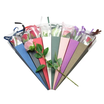 25Pcs Lepe Rože Darilo Polje Pakiranje Seznam Rose Debla Triple-stisnjena v Polje s Trakom Cvetličarna Dobave