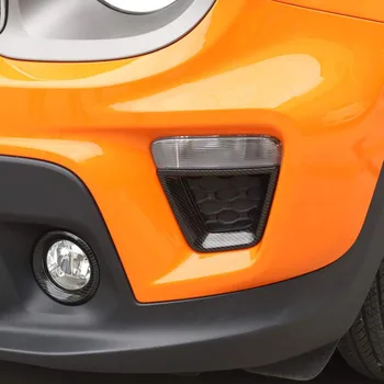 Sprednje Luči za Meglo Kritje Trim za Jeep Renegade 2019 Abs Luči za Meglo Dekorativni Pokrov Trim Avto Dodatki(ogljikovih Vlaken)