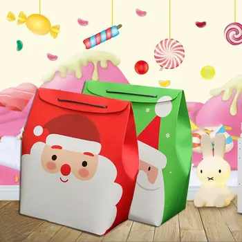Luštna Božička Tiskanja Okvir Za Božična Darila 3D Cartoon bonboniera Oblačila Embalaža, Pakiranje Papir za Pakiranje Vrečko 2019 Novo Leto