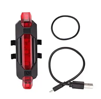 Kolesarjenje Nazaj Multi LED Barva NAS Kolesarske Opreme, Izposoja Lučke za Polnjenje USB LED Kolo Kolo Repa Rdeča Svetloba