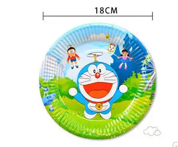 Poceni Nova 12pcs/Veliko Doraemon fantje, Dekleta, otroci Doraemon Plošče Rojstni Dekoracijo Nastavite Potrebščine za Otroka Kažejo Stranka