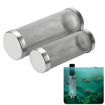 Aquarium Fish Tank Filter Dovodu Vode Zaščito Rokav Filter Očesa Rokav Iz Nerjavečega Jekla Očesa Kritje Kozice Neto