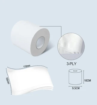 ZK50 10 Zvitkov Toaletnega Papirja Super Mehka SSuper Močno Čisto Dotik Toaletni Papir, Velikost Družine Velike Roll, 3-slojna Standard Zvitkih